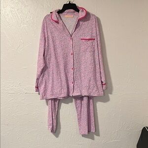 Women's Pink Floral Pajama Set